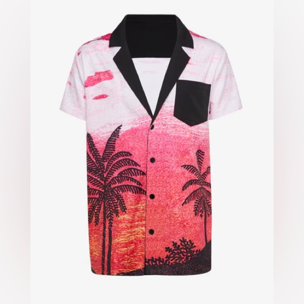 Malibu Hawaii themed button down Shirt